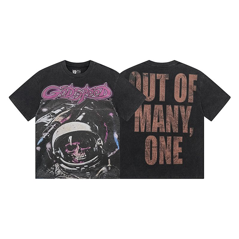 Godspeed Astronaut Skull Graphic T-Shirt ¡ª hero