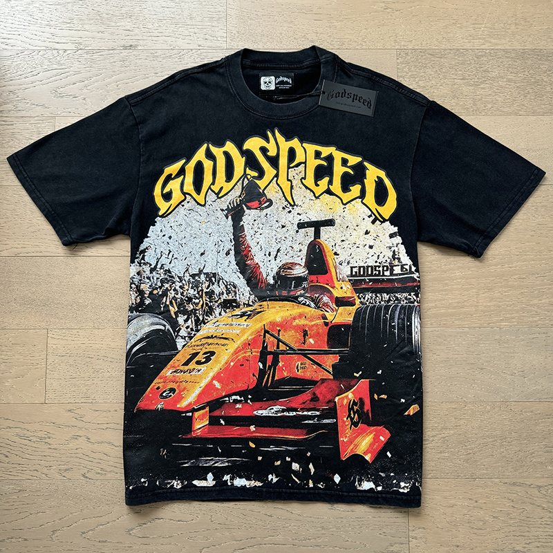 Godspeed Race Car Graphic Short-Sleeve T-Shirt ¡ª front