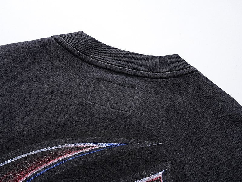 Godspeed Washed Black Skull Boxing Graphic T-Shirt ¡ª detail