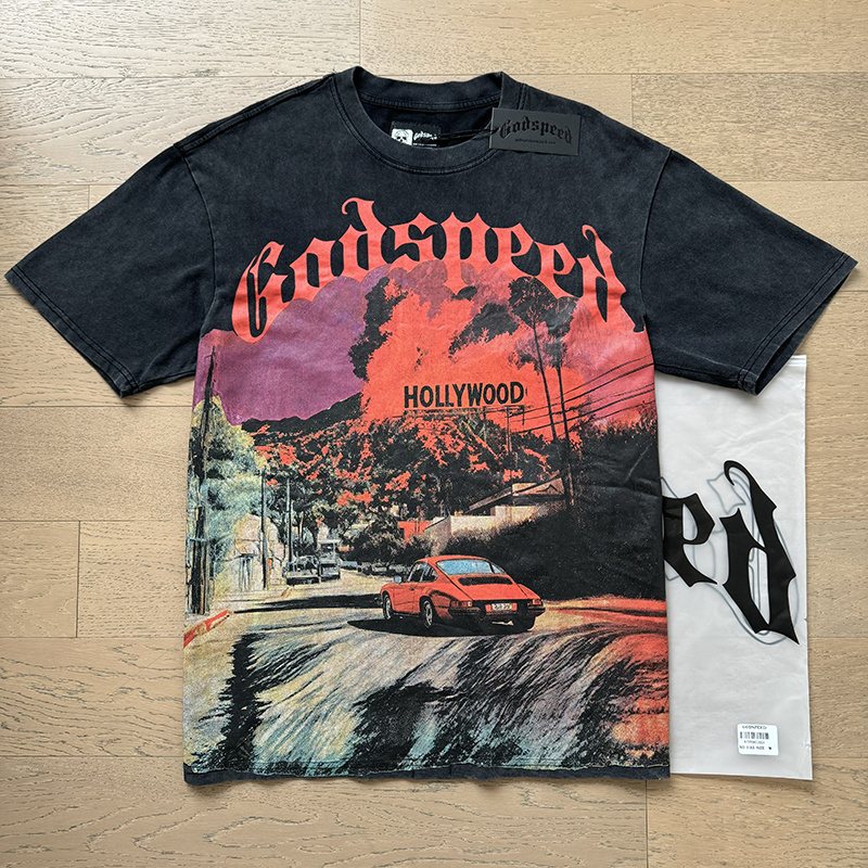 Godspeed Hollywood Car Graphic T-Shirt ¡ª context