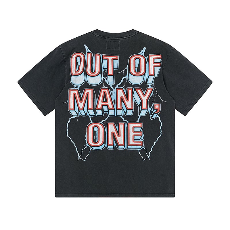 Godspeed Out of Many One Washed Black Graphic T-Shirt ¡ª back