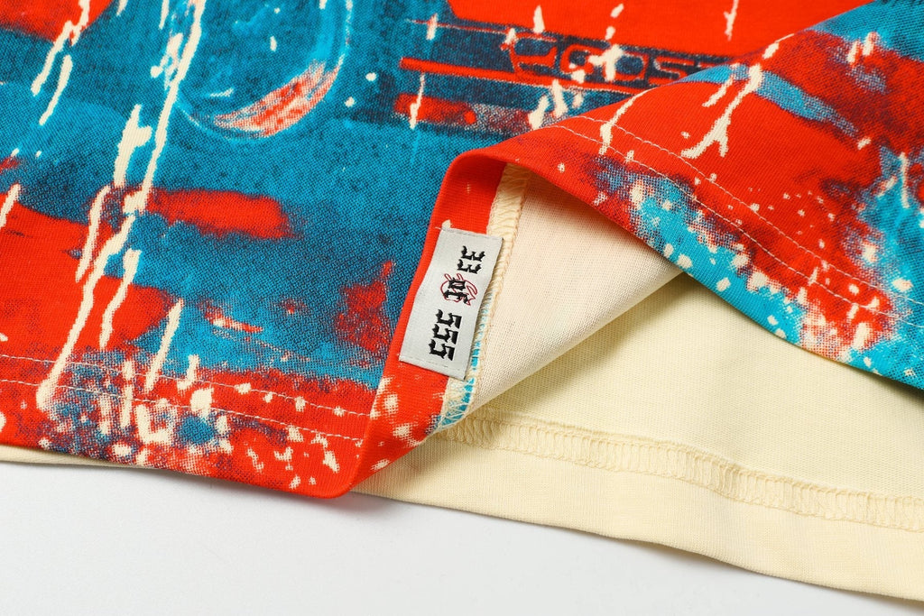 Godspeed Racing Car Graphic T-Shirt ¡ª fabric_closeup