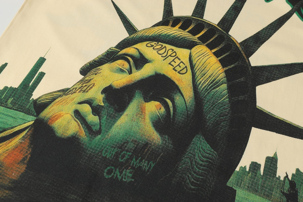 Godspeed Statue of Liberty Sun Eye Short-Sleeve T-Shirt ¡ª detail