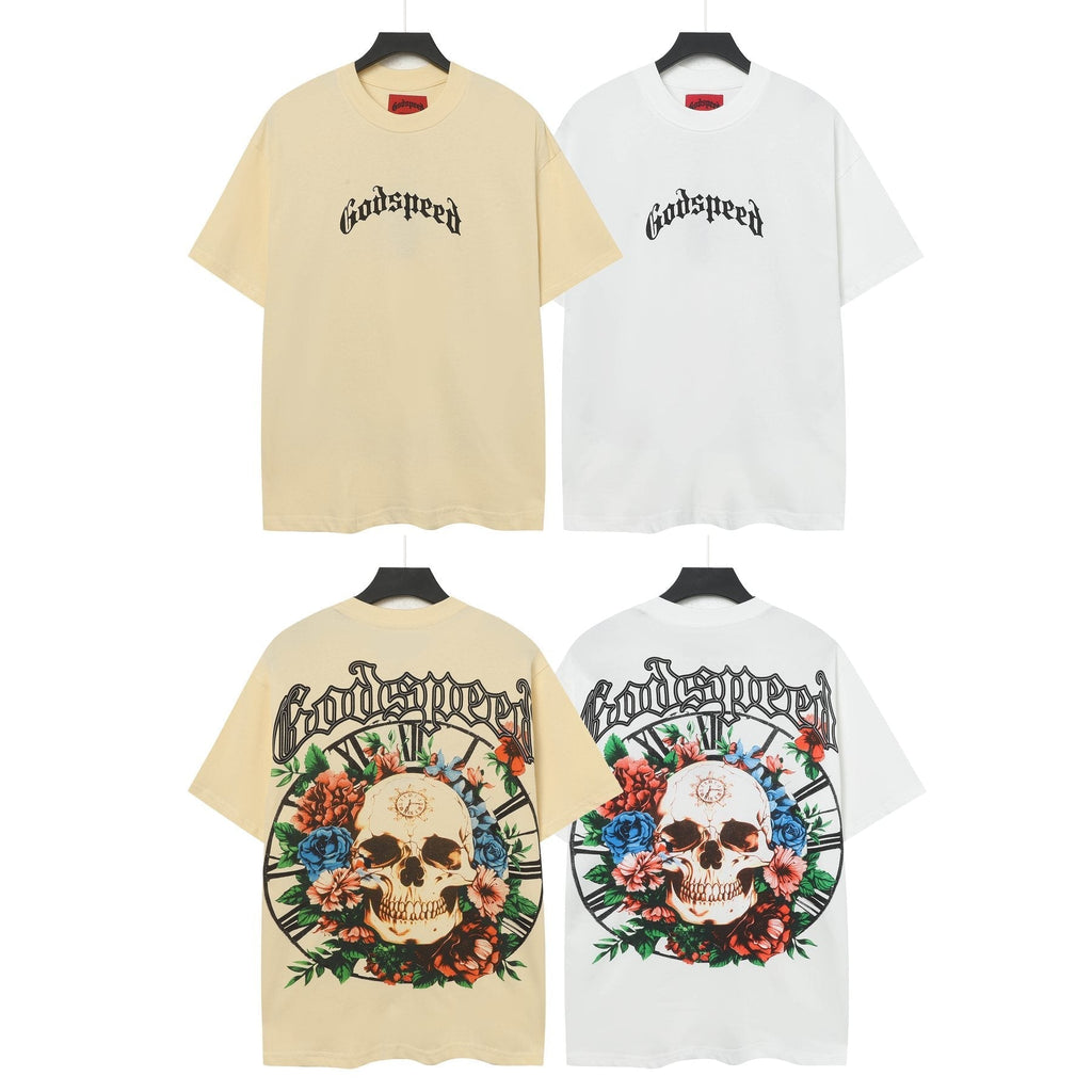 Godspeed Skull & Floral Graphic Short-Sleeve T-Shirt ¡ª comparison