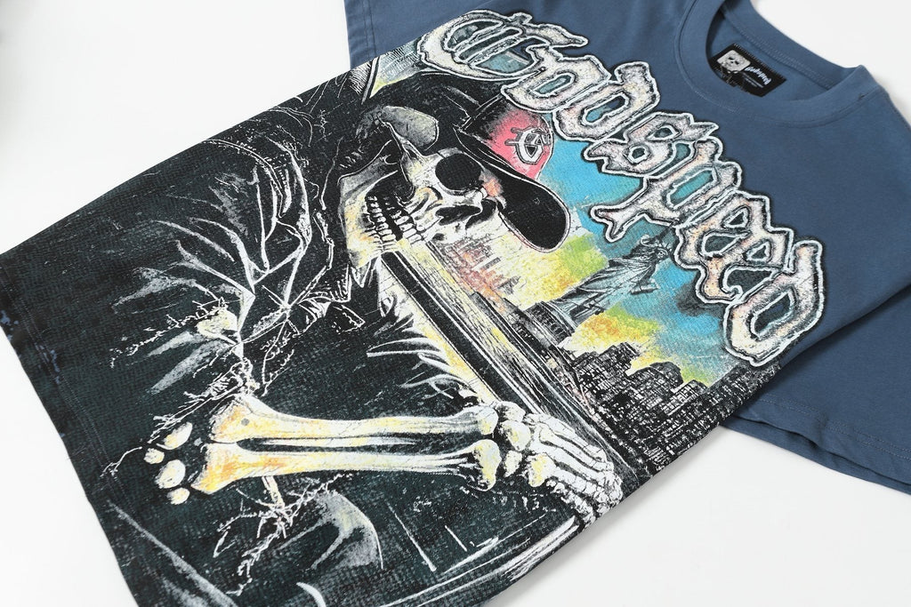 Godspeed Skull City Back Graphic T-Shirt ¡ª detail