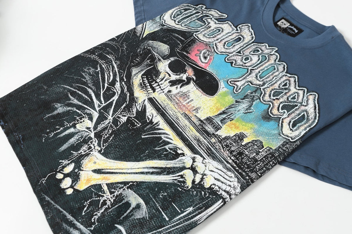 Godspeed Skull City Back Graphic T-Shirt ¡ª detail