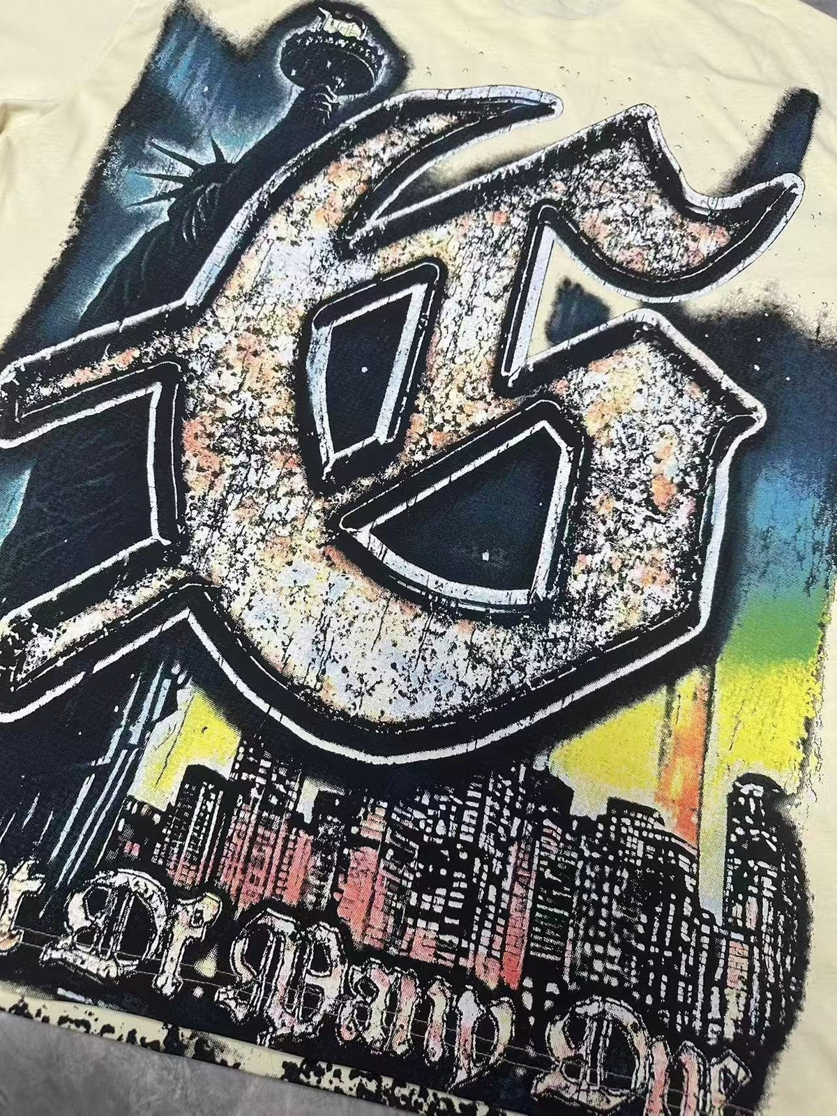 Godspeed Skull City Back Graphic T-Shirt ¡ª detail