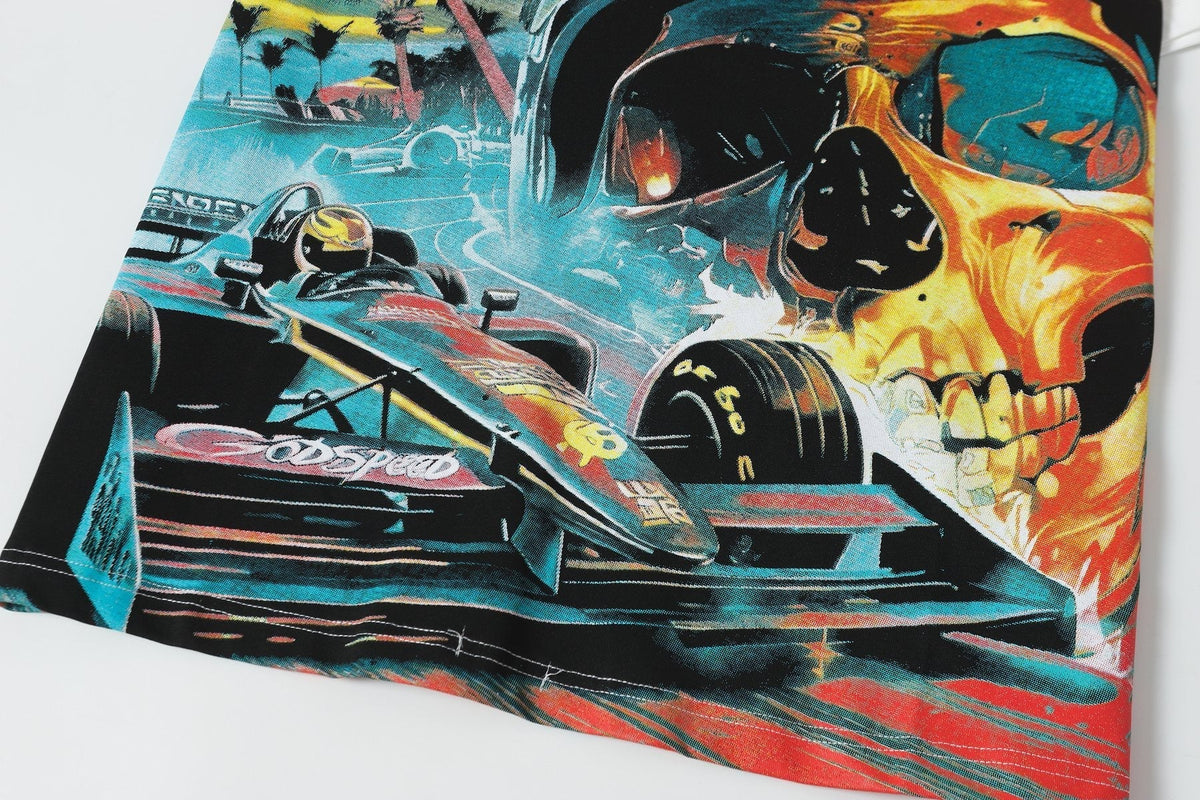 Godspeed Racing Skull Graphic Short-Sleeve T-Shirt ¡ª detail