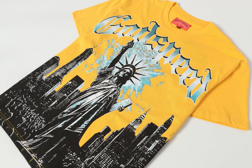 Godspeed Yellow Statue of Liberty Graphic T-Shirt ¡ª detail