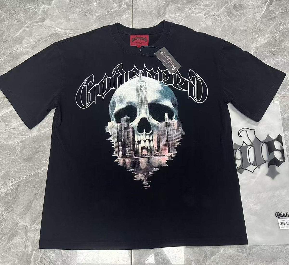 Godspeed Skull City Graphic T-Shirt ¡ª front