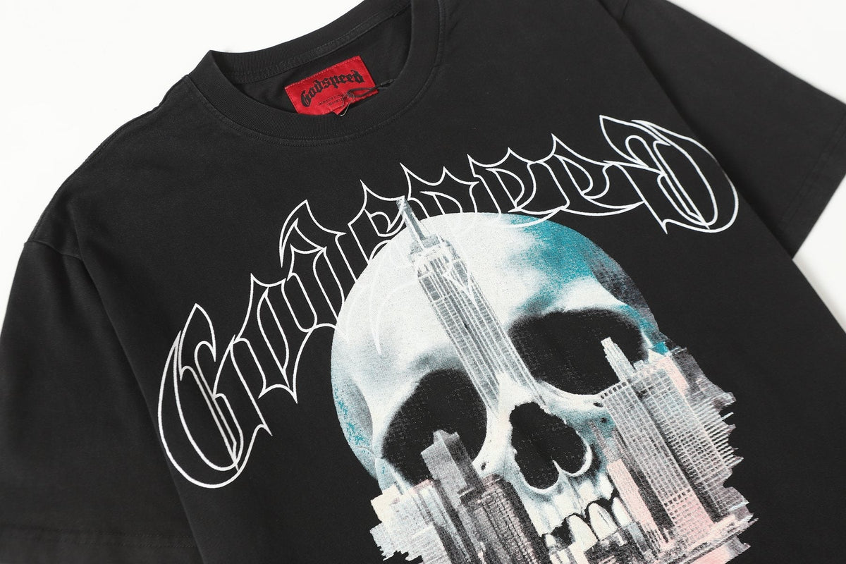 Godspeed Skull City Graphic T-Shirt ¡ª detail