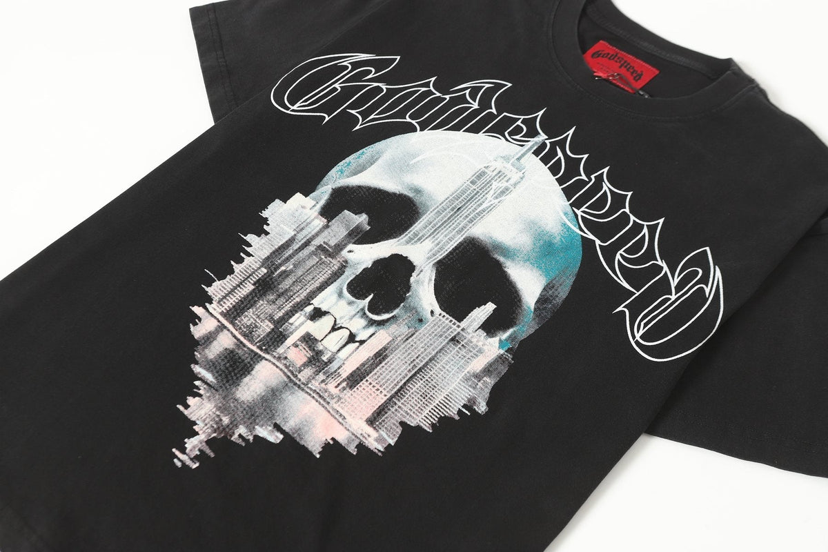 Godspeed Skull City Graphic T-Shirt ¡ª detail