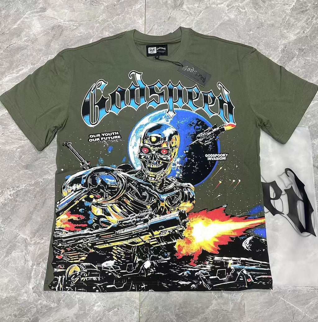 Godspeed Robot Space Graphic T-Shirt ¡ª front