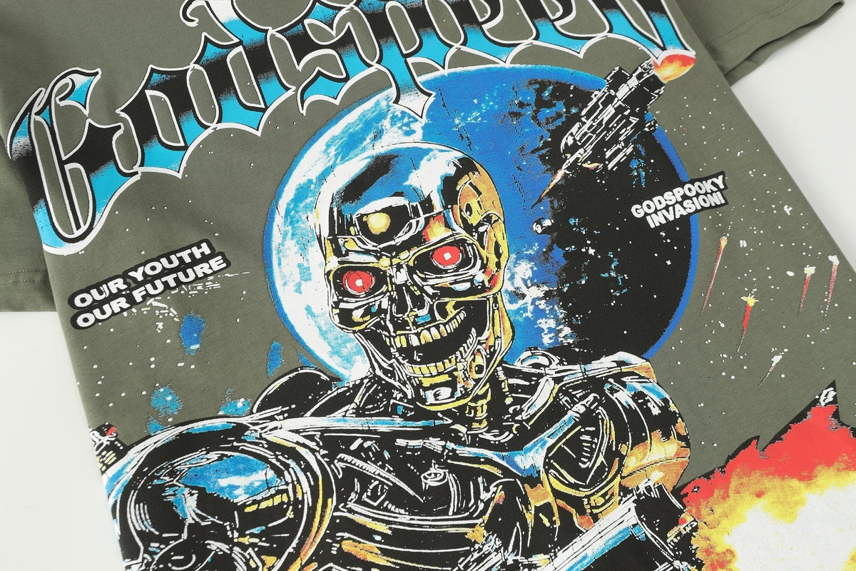 Godspeed Robot Space Graphic T-Shirt ¡ª detail