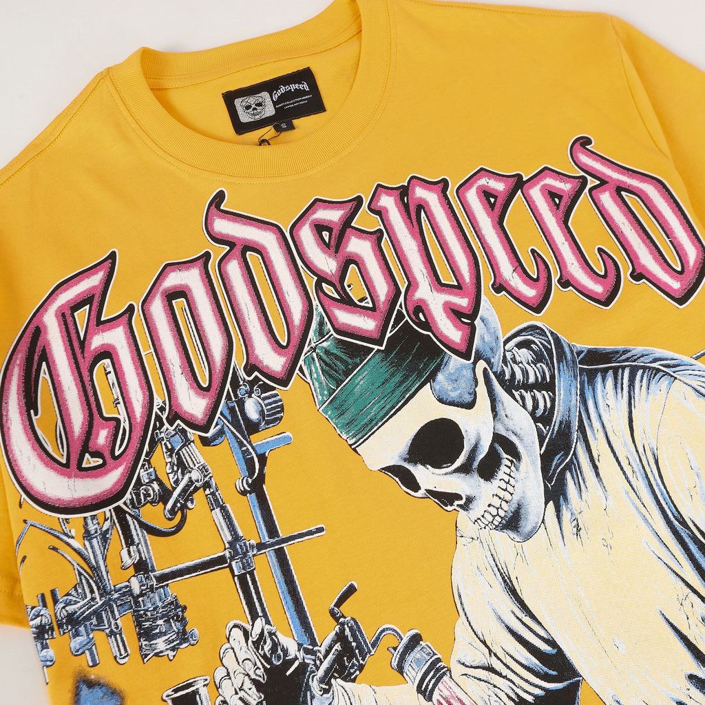 Godspeed Brain Wash Yellow Graphic T-Shirt ¡ª detail