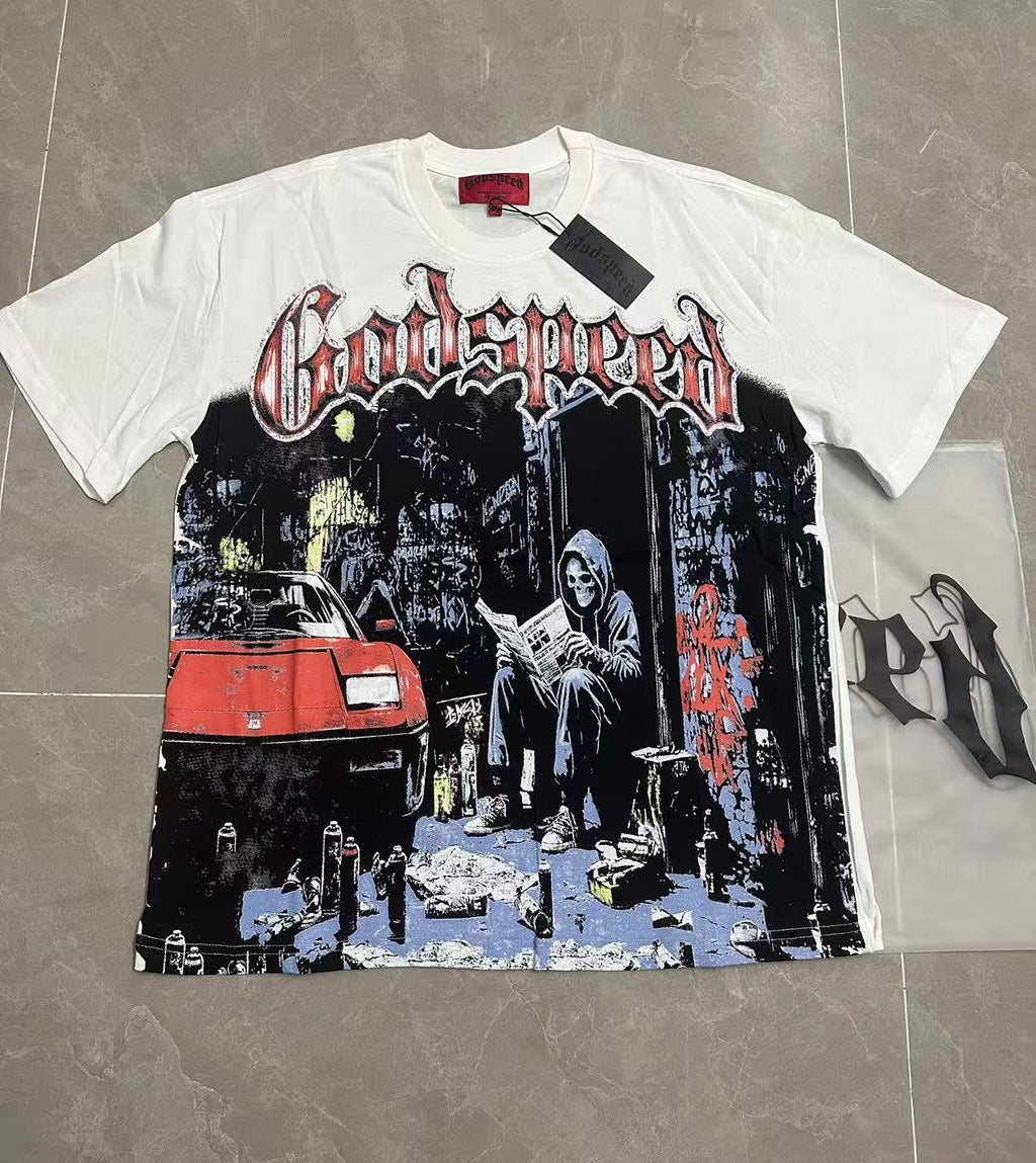 Godspeed Reaper Car Graphic T-Shirt ¡ª front