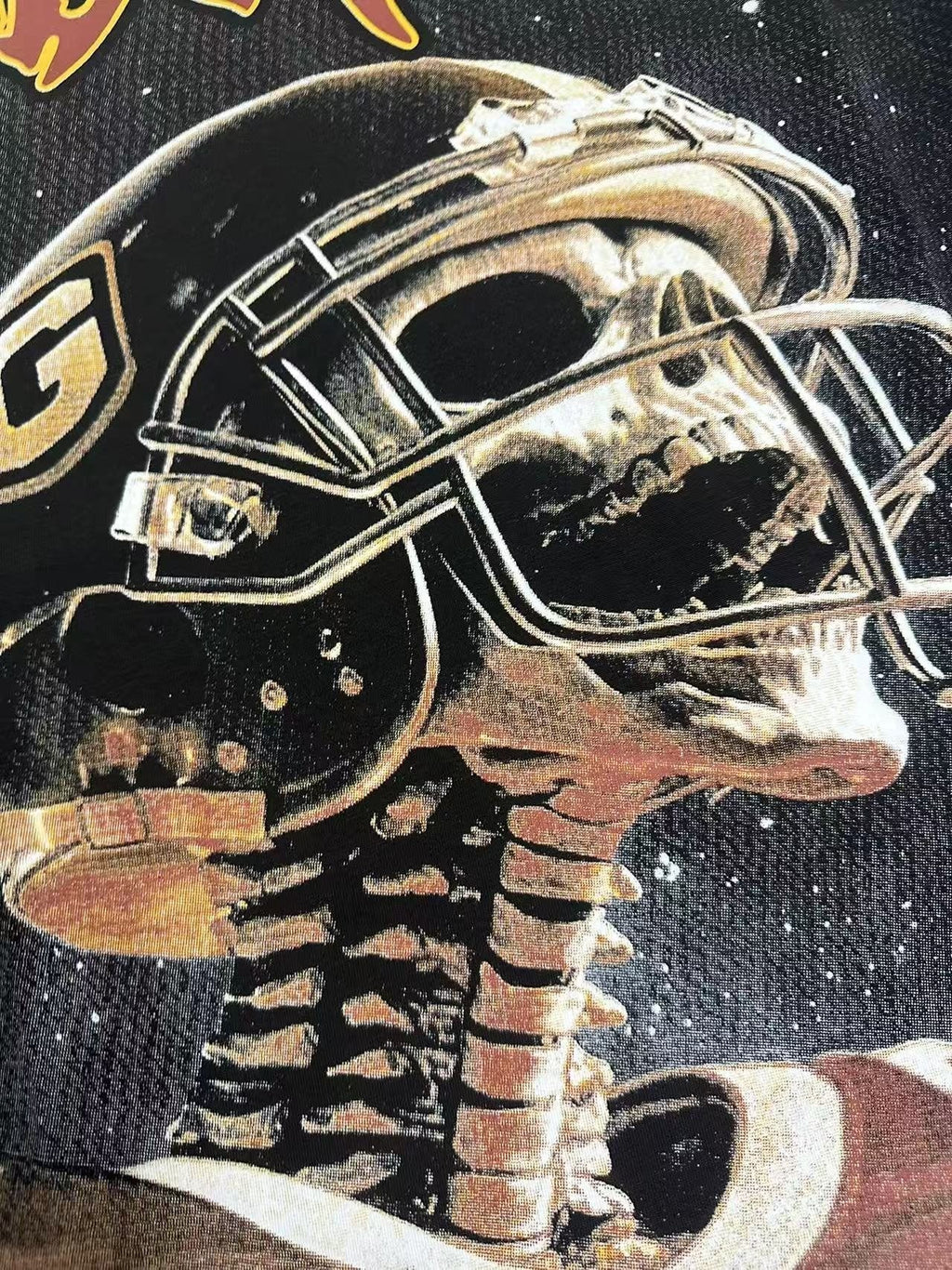 Godspeed Football Skeleton Graphic Short-Sleeve T-Shirt ¡ª detail