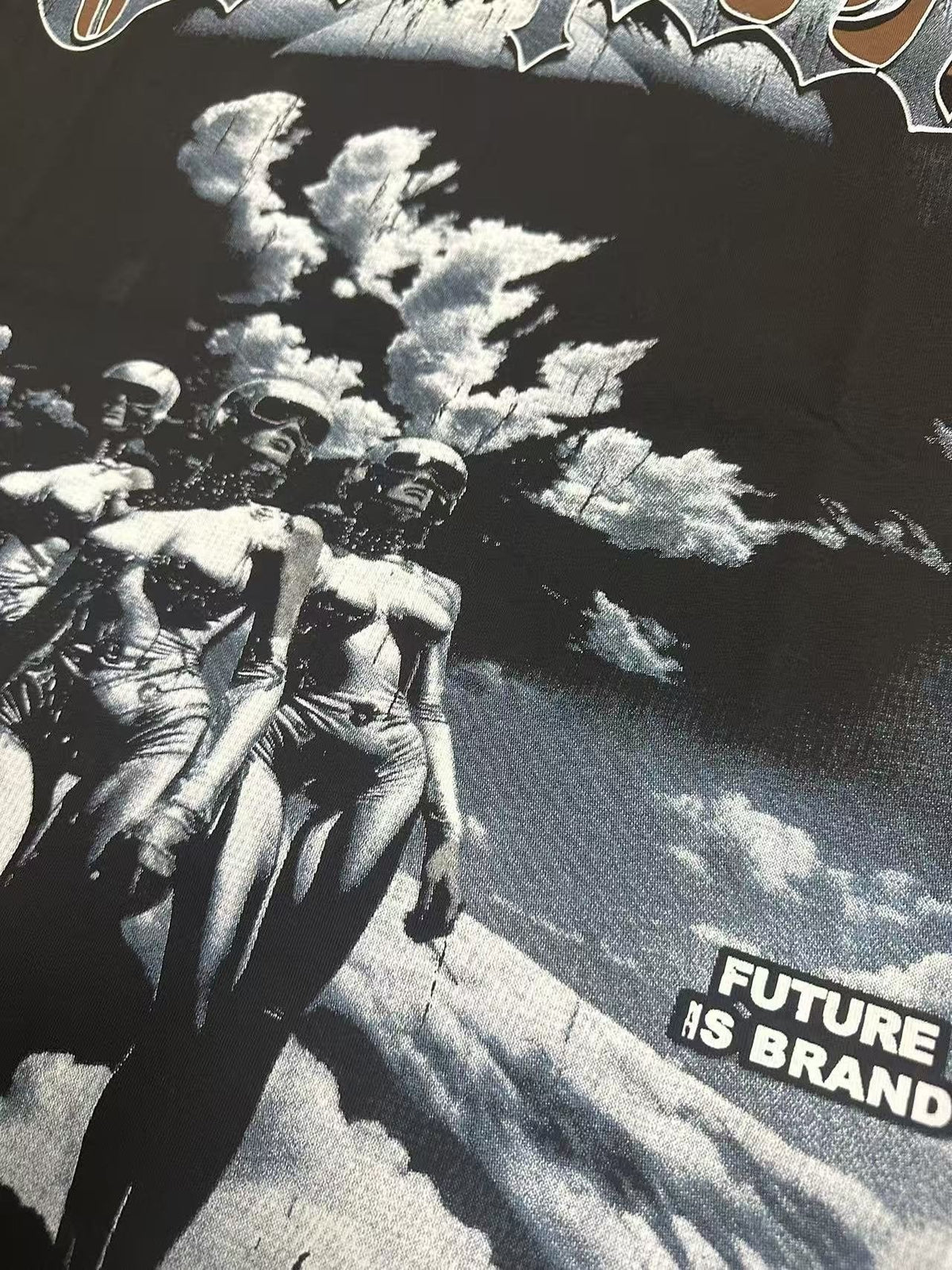 Godspeed Our Future Our Youth Brown Graphic T-Shirt ¡ª detail