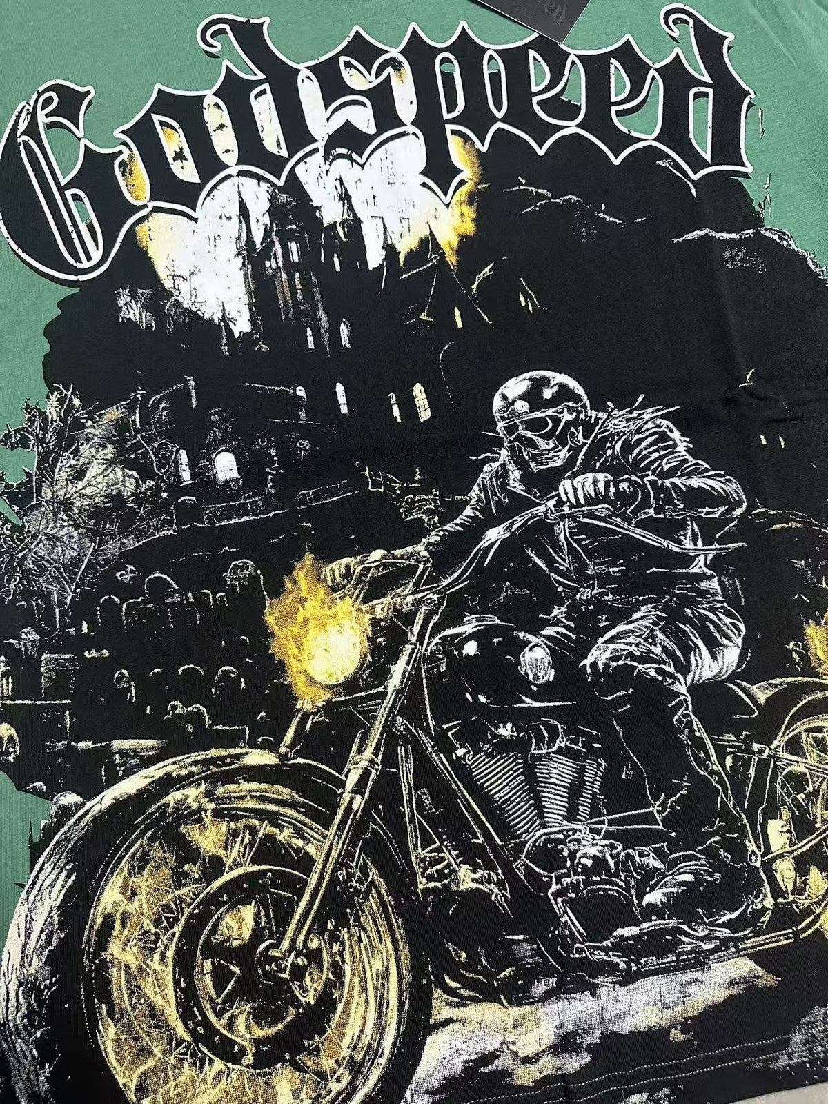 Godspeed Motorcycle Graphic T-Shirt ¡ª detail