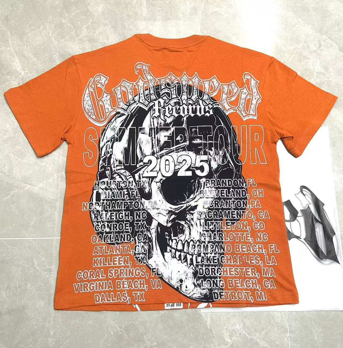 Godspeed Rock Tour Skull Graphic T-Shirt ¡ª back