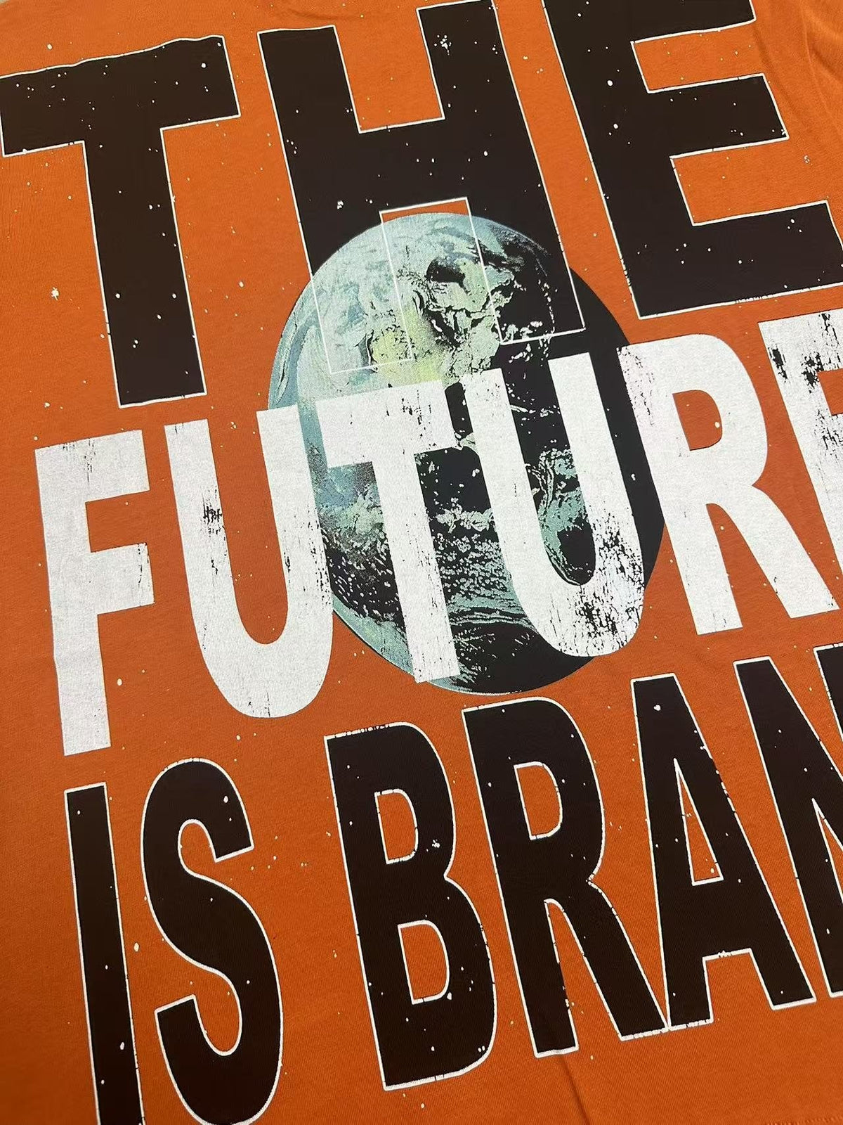 Godspeed Astronaut Flag Graphic T-Shirt - Orange ¡ª detail