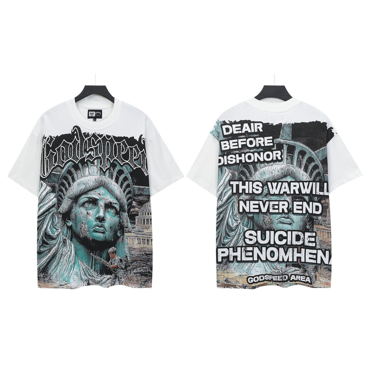 Godspeed Statue of Liberty Short-Sleeve Graphic T-Shirt ¡ª hero