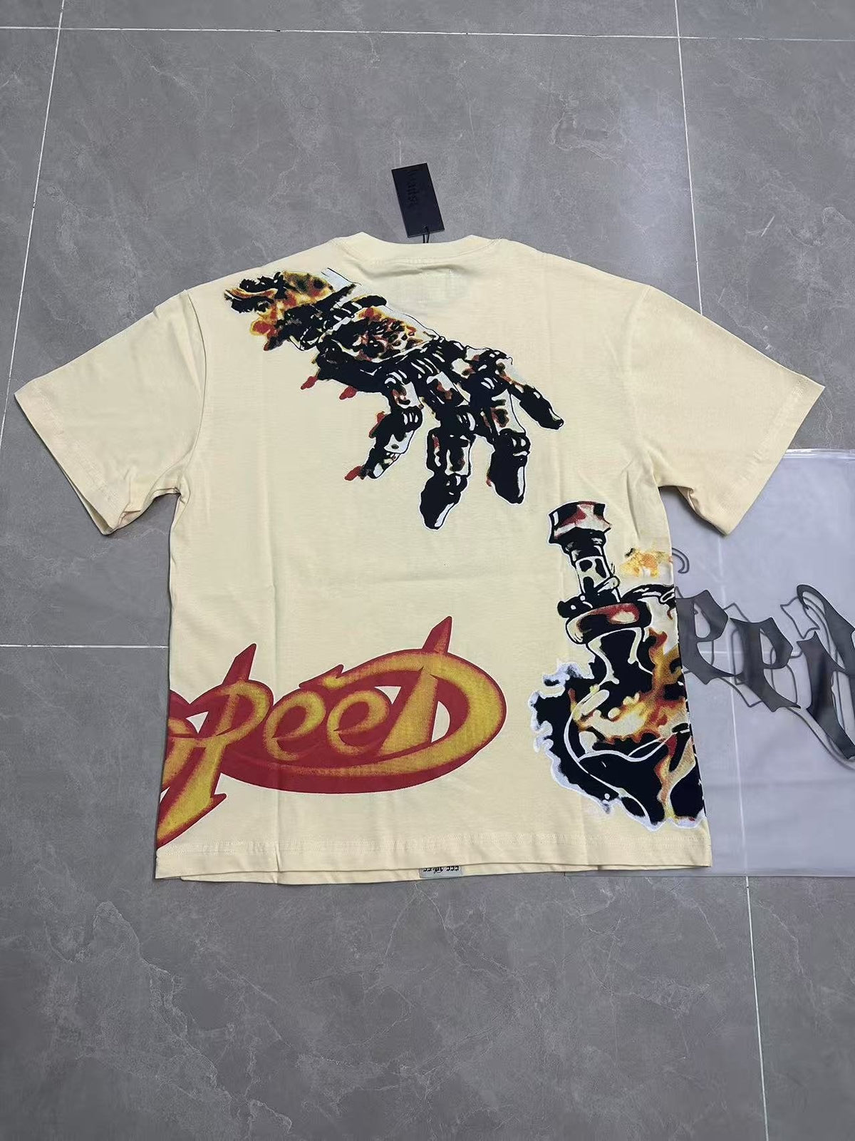 Godspeed Skull Robot Hand Graphic T-Shirt ¡ª back