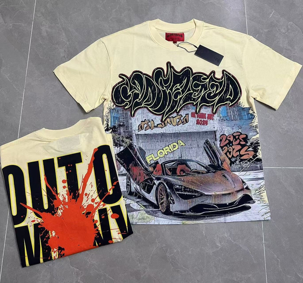 Godspeed Out of Many One Car Graphic T-Shirt ¡ª front