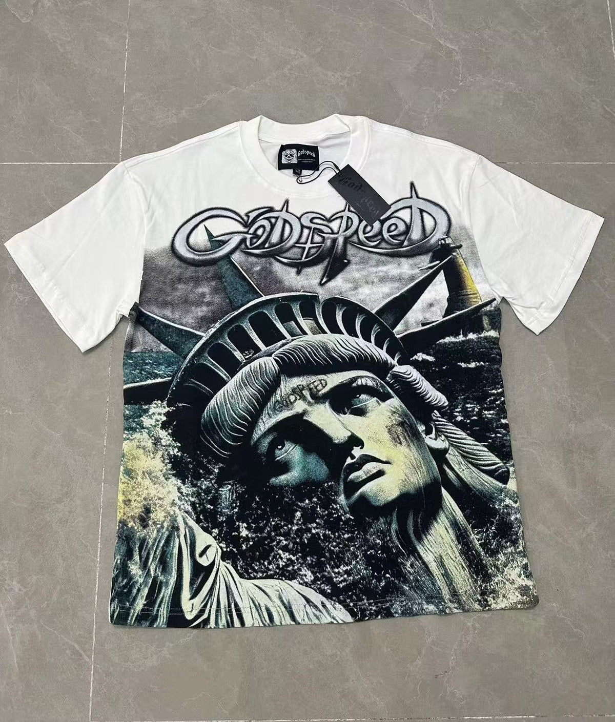 Godspeed Statue Graphic T-Shirt ¡ª front