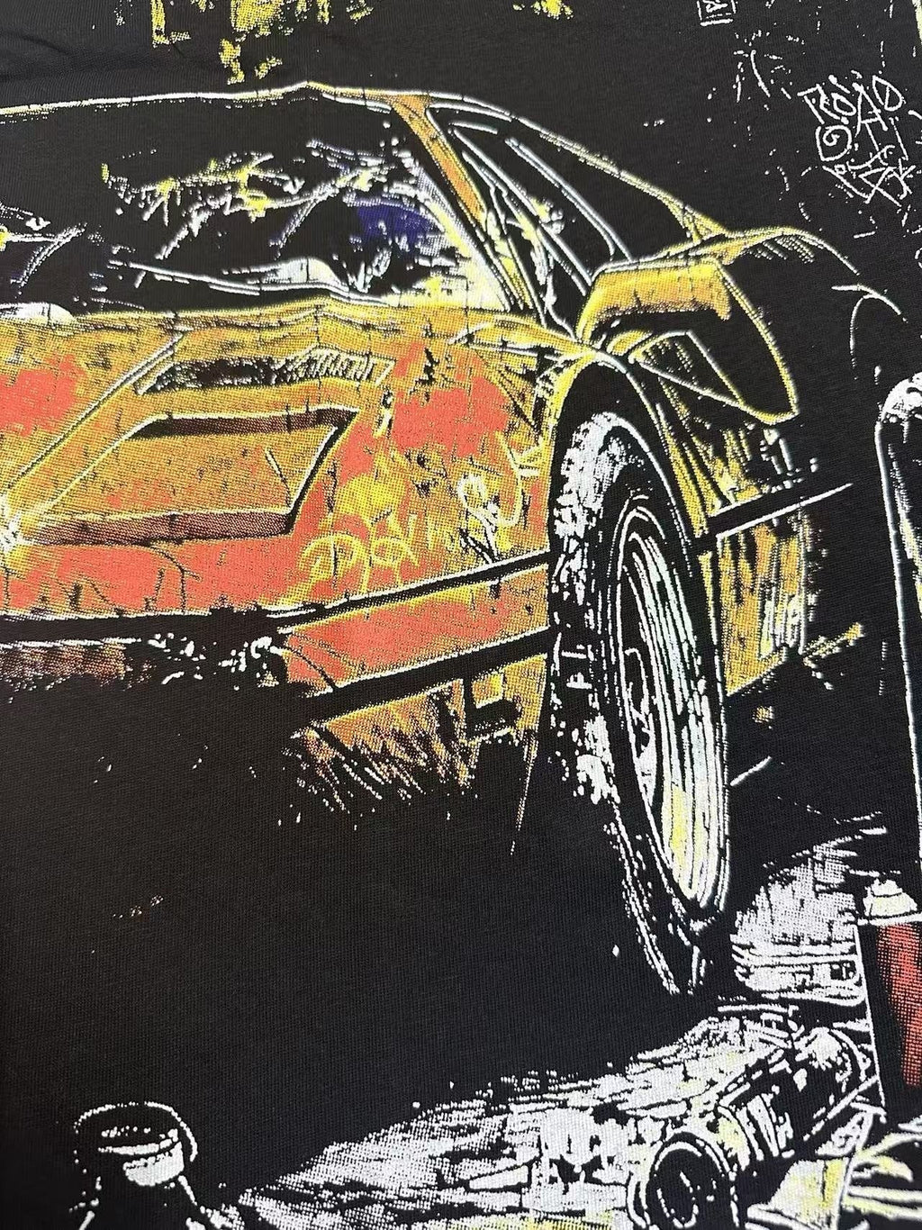 Godspeed Street Scene Graphic T-Shirt ¡ª detail