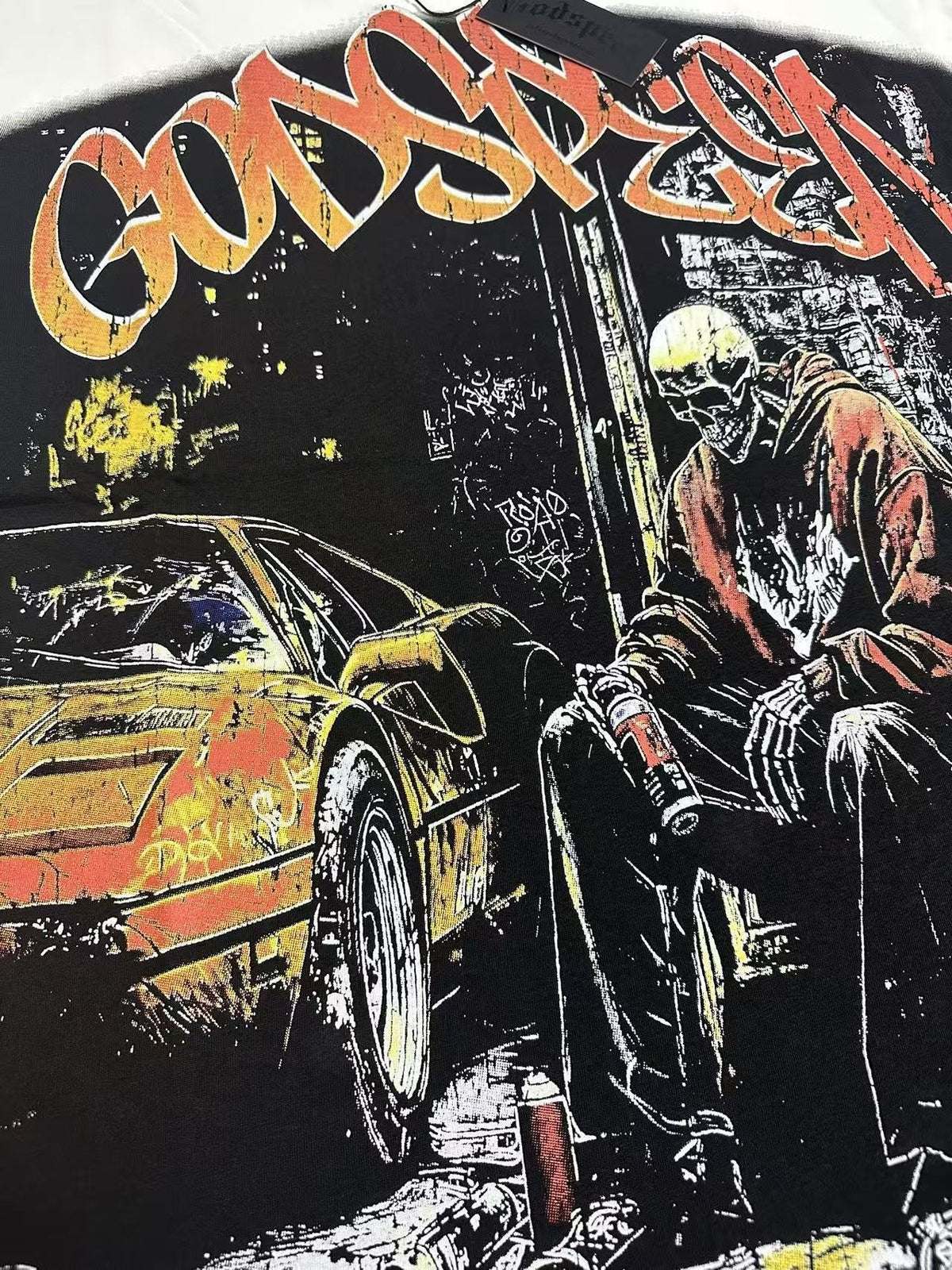 Godspeed Street Scene Graphic T-Shirt ¡ª detail