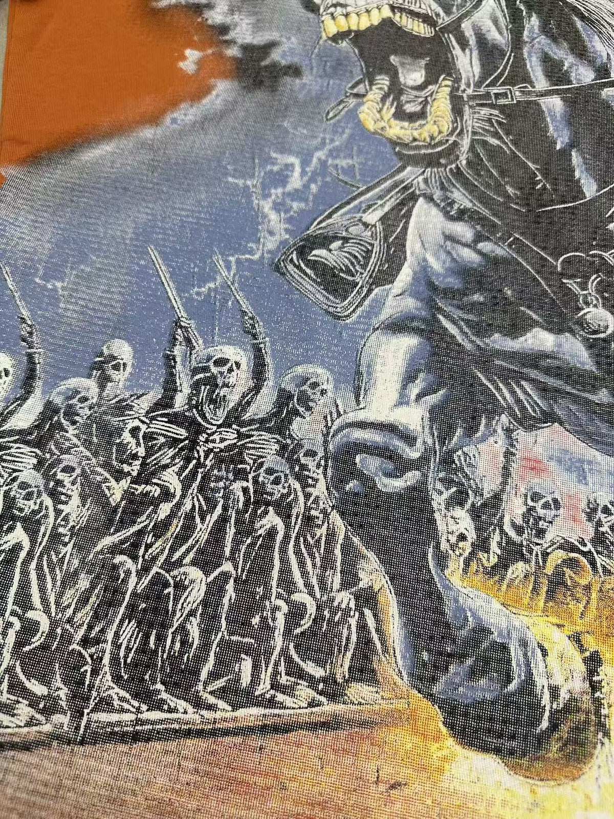 Godspeed Skeleton Rider Graphic T-Shirt ¡ª fabric_closeup