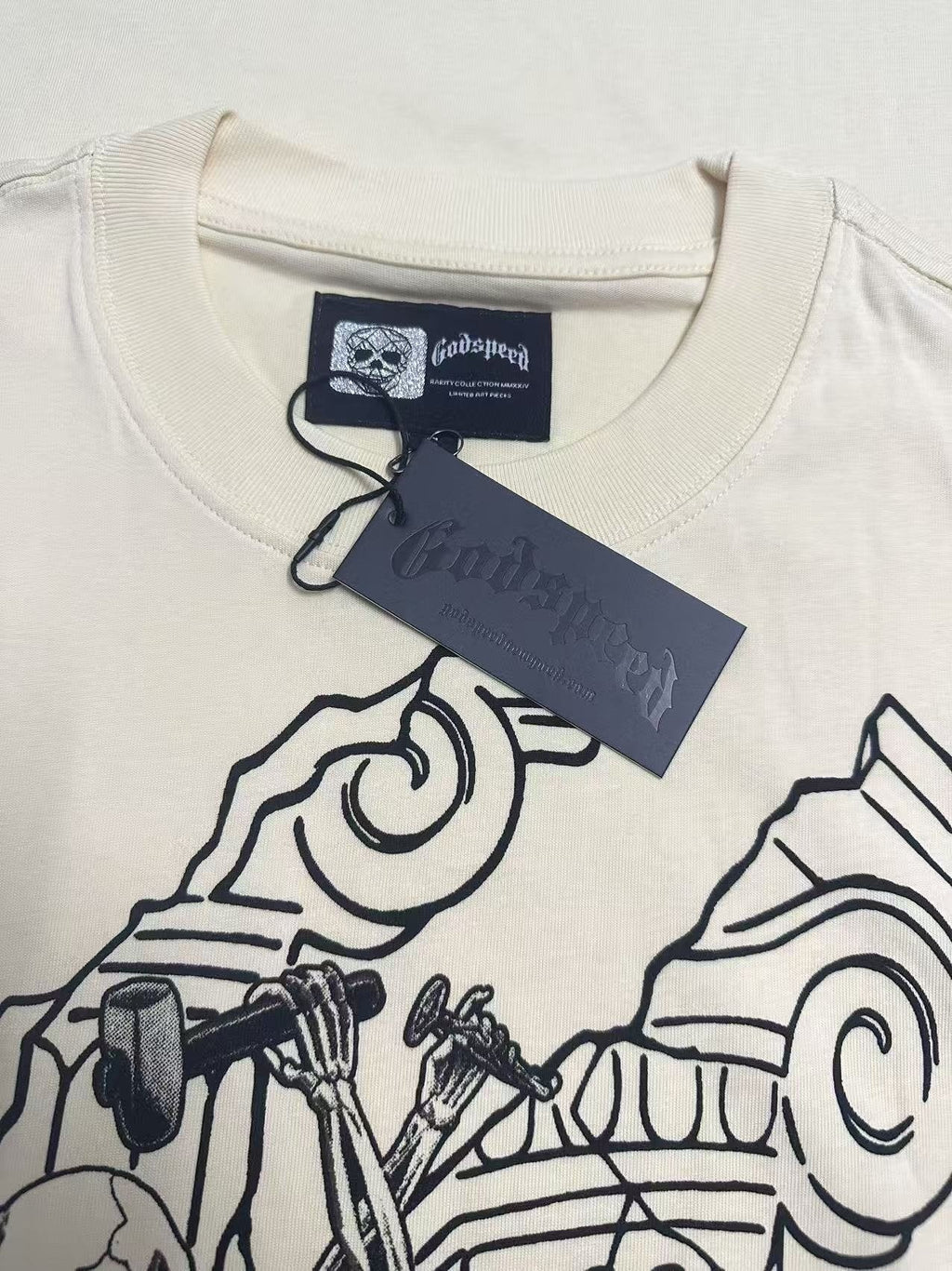 Godspeed Line-Art Graphic T-Shirt ¡ª neck_label