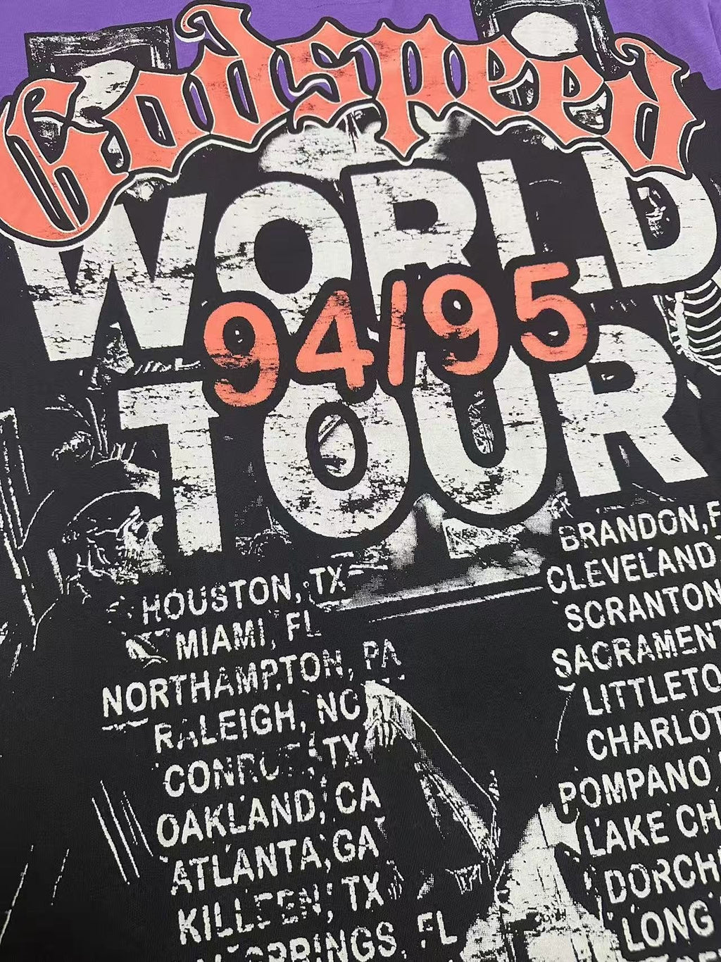 Godspeed World Tour 94/95 Graphic T-Shirt ¡ª detail