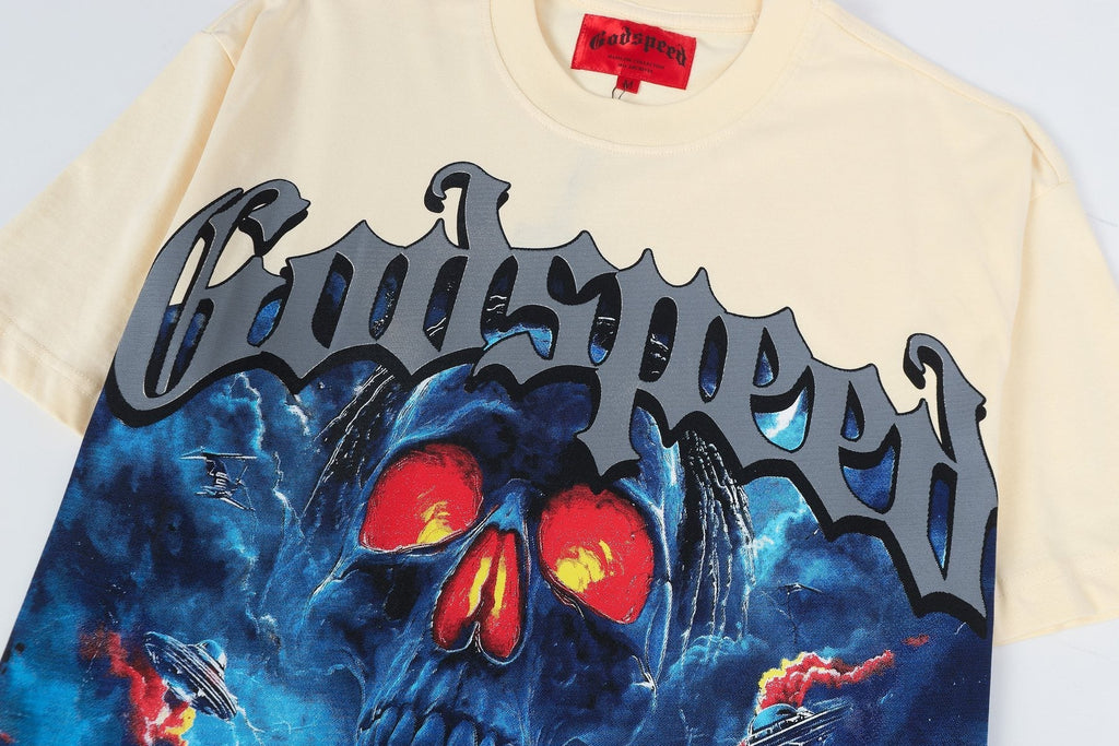 Godspeed A Realized Game World Skull Graphic T-Shirt ¡ª detail