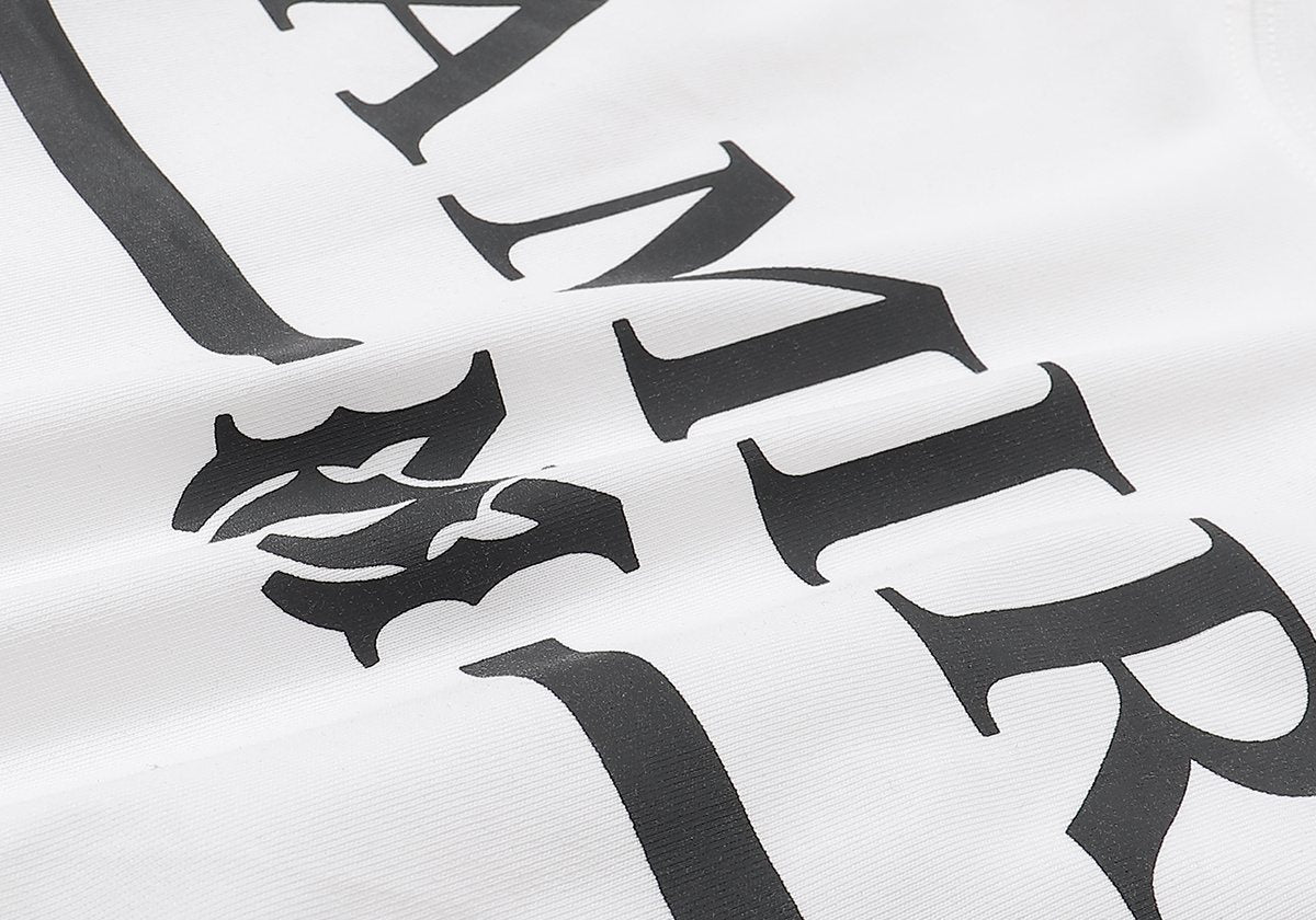 AMIRI Bar Motif Graphic Short-Sleeve T-Shirt ¡ª fabric_closeup