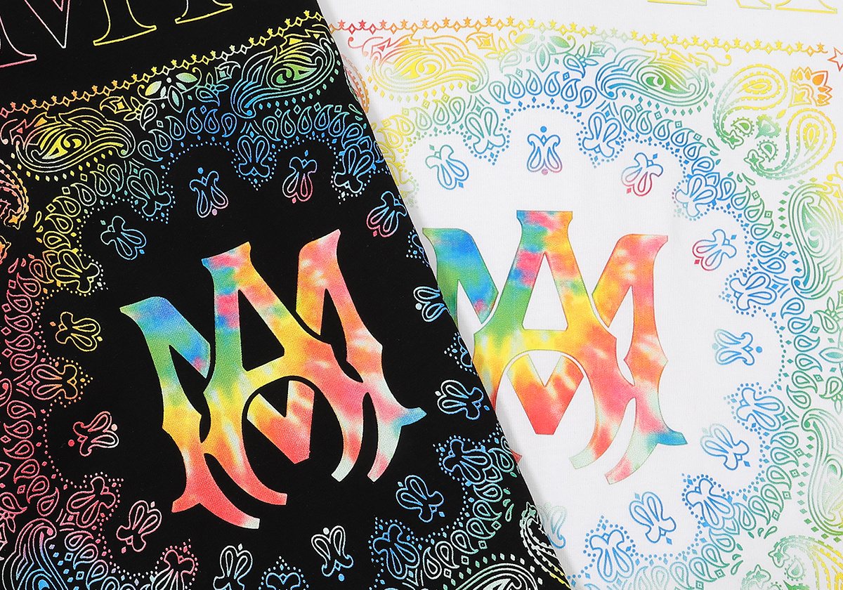 AMIRI Rainbow Bandana Back Graphic T-Shirt ¡ª detail