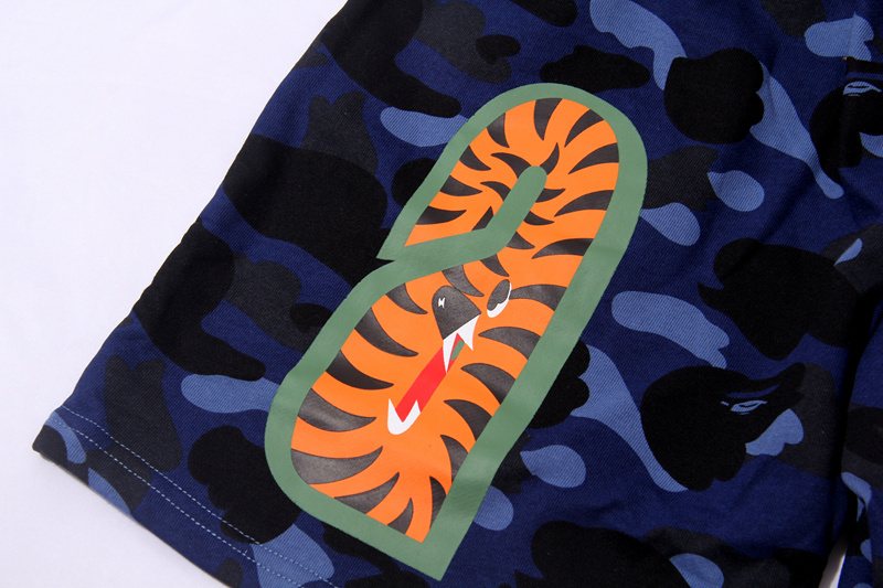 BAPE Shark Face Camouflage Drawstring Shorts ¡ª detail