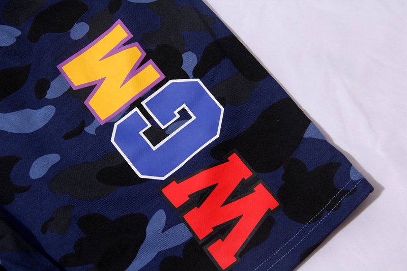 BAPE Shark Face Camouflage Drawstring Shorts ¡ª detail