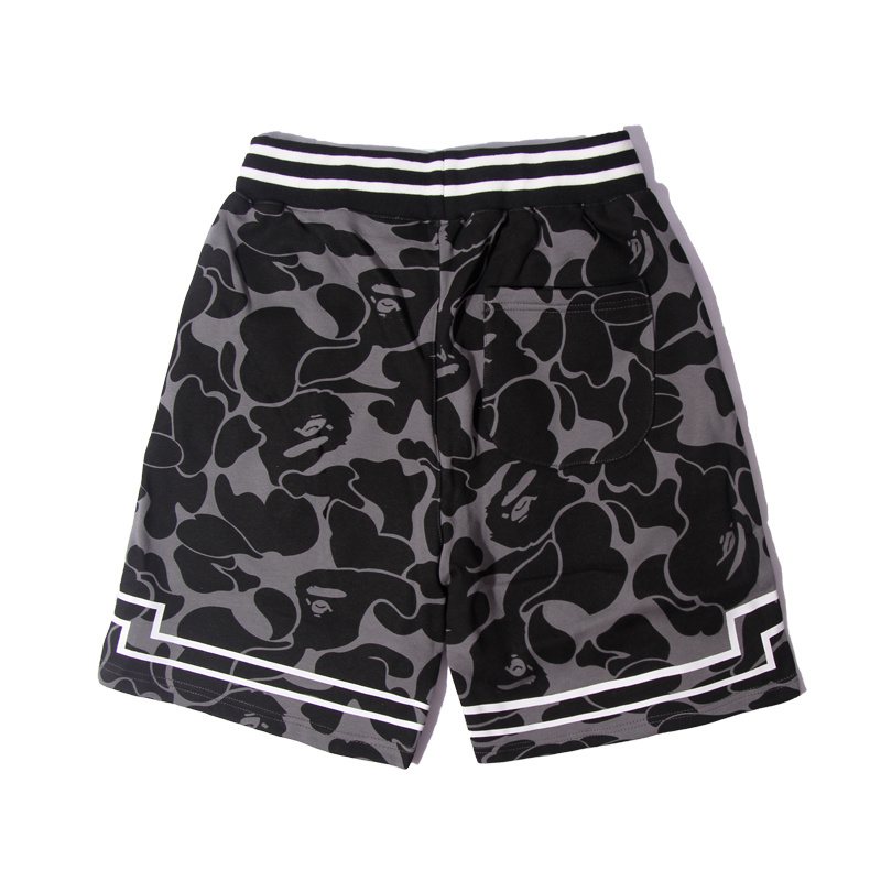 BAPE Black Camo Graphic Panel Shorts ¡ª back