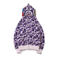 BAPE Purple Camo Shark Full-Zip Hoodie ¡ª hero