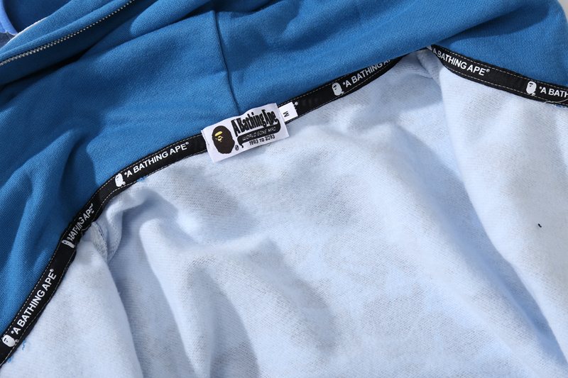 BAPE WGM Shark Camo Full-Zip Hoodie ¡ª neck_label