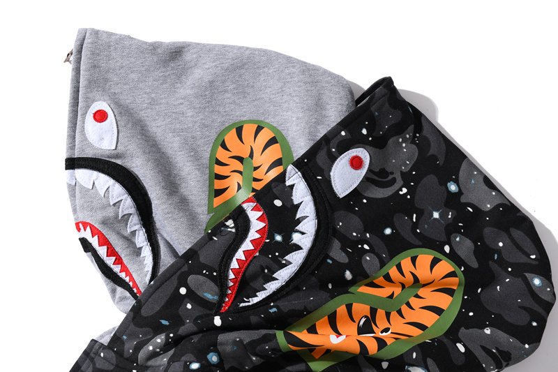 BAPE Shark Tiger Camo Full-Zip Hoodie ¡ª comparison