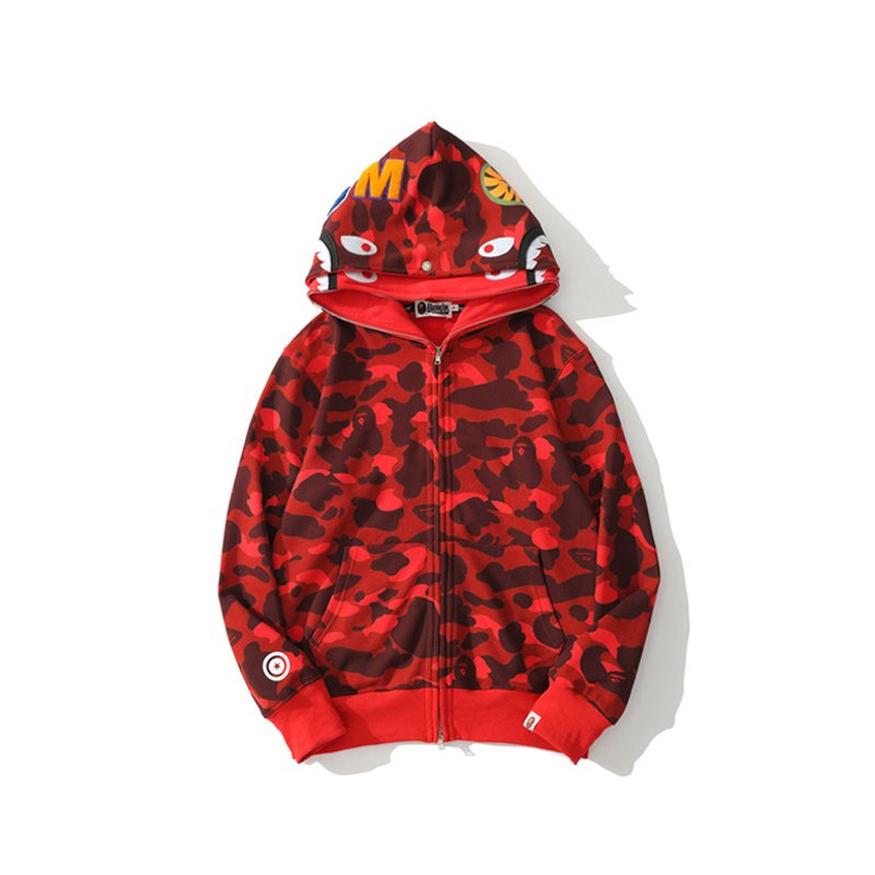BAPE Shark Camo Full-Zip Hoodie ¡ª front