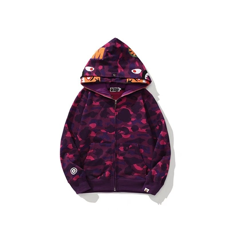 BAPE Shark Camo Full-Zip Hoodie ¡ª front