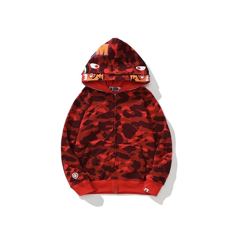 BAPE Shark Camo Full-Zip Hoodie ¡ª front