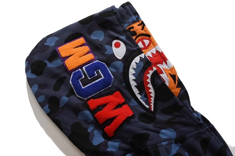 BAPE Shark Camo Full-Zip Hoodie ¡ª detail