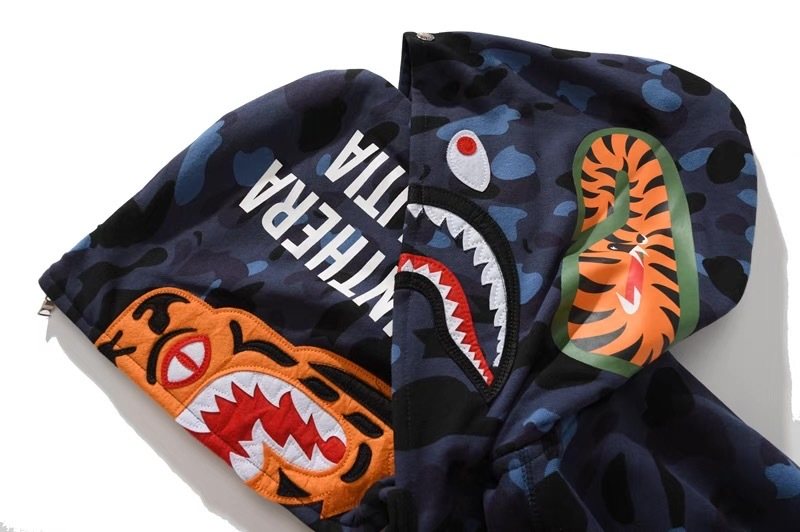 BAPE Shark Camo Full-Zip Hoodie ¡ª detail