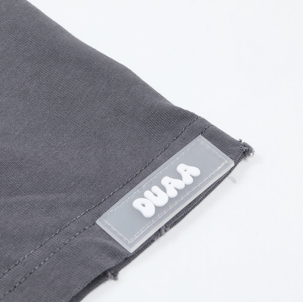 DUAA Washed Rhinestone Distressed Graphic T-Shirt ¡ª detail