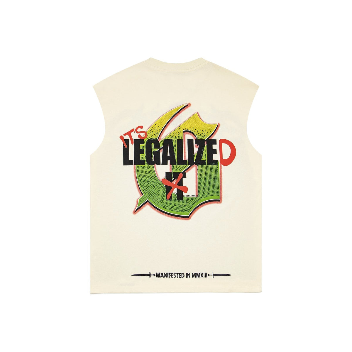 Godspeed Legalized Panther Graphic Sleeveless T-Shirt ¡ª back